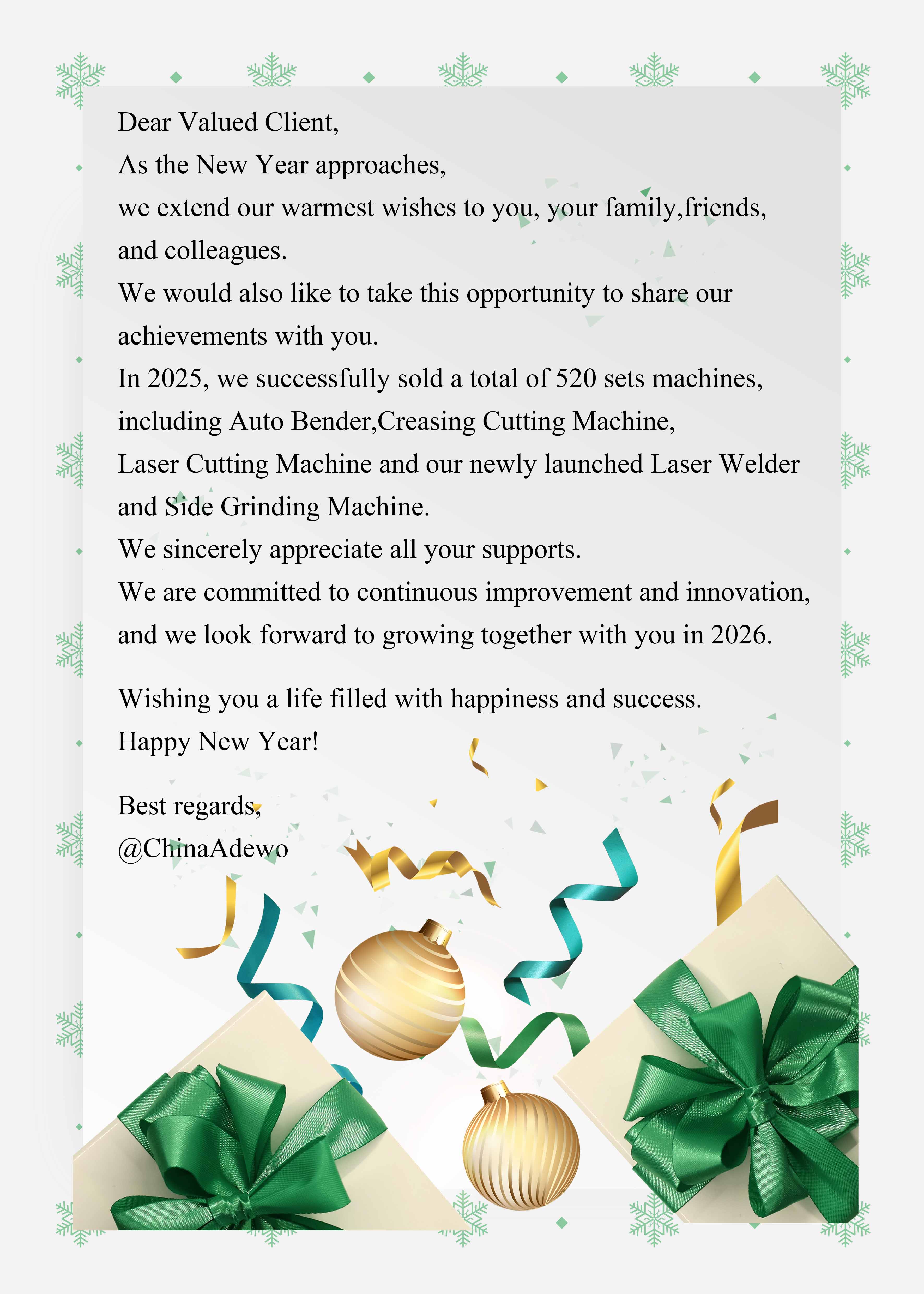 உங்களுக்கு மற்றொரு வளமான ஆண்டாக வாழ்த்துக்கள்