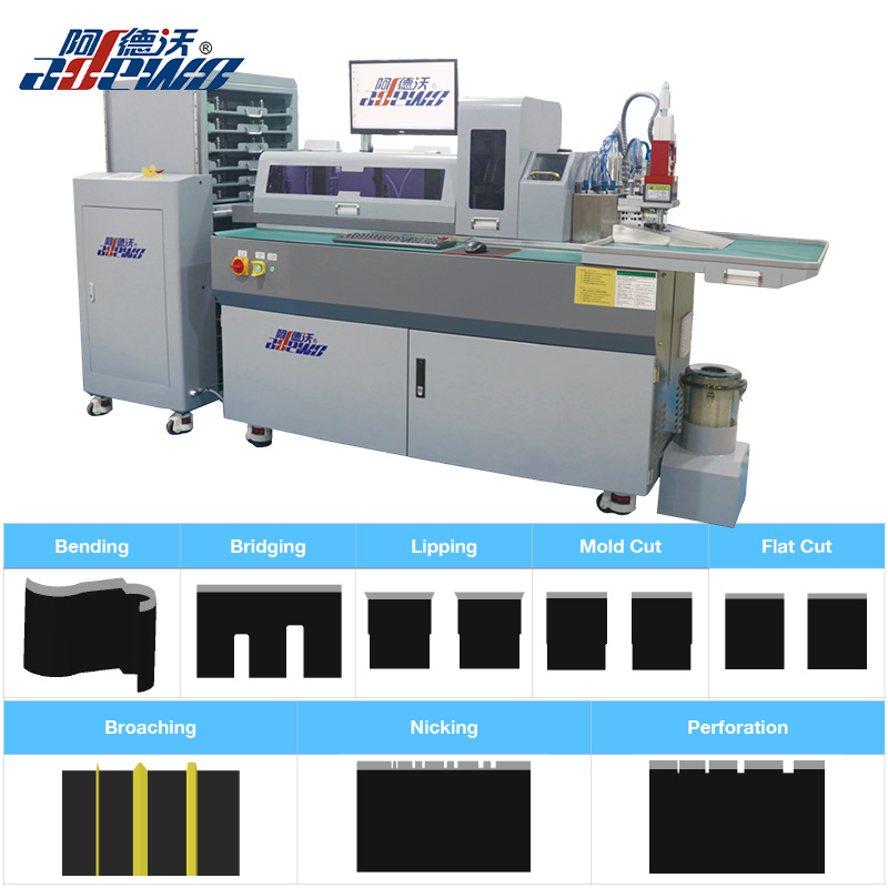 BOBST-சான்றளிக்கப்பட்ட டை மேக்கர்களுக்கான ABM-832C2 மல்டி-ஃபங்க்ஷன் ஸ்டீல் ரூல் டை ஆட்டோ பெண்டர் மெஷின்