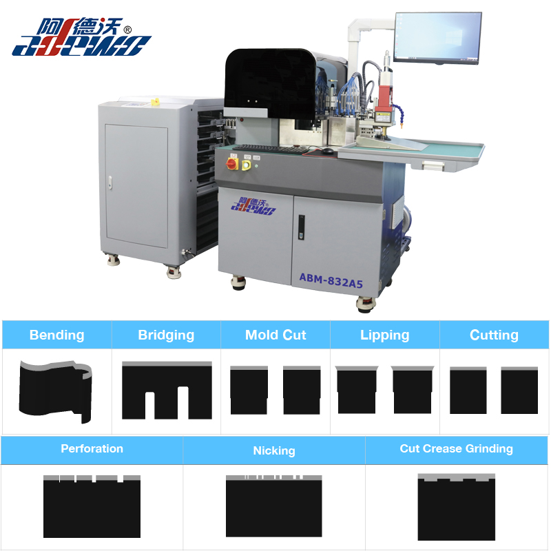 கட் க்ரீஸ் கிரைண்டிங்குடன் கூடிய புதிய ஸ்டீல் ரூல் ஆட்டோ பெண்டர் மெஷின்
